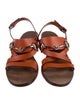 Gucci Horsebit Accent Leather Slingback Sandals