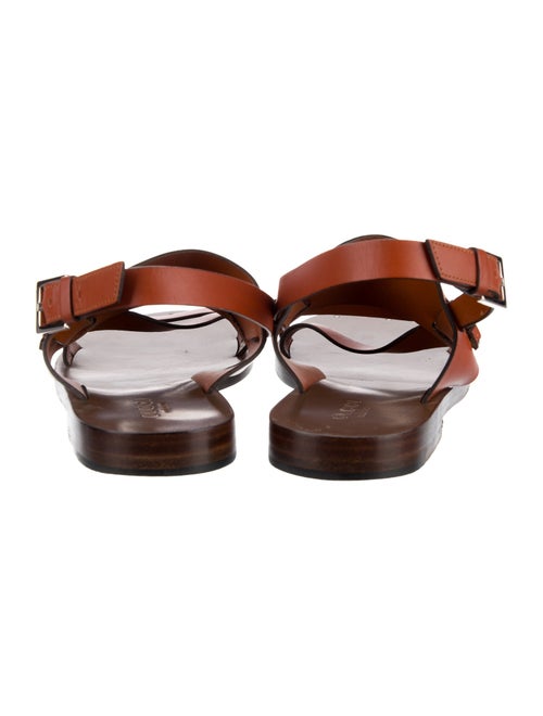 Gucci Horsebit Accent Leather Slingback Sandals