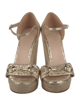 Gucci Horsebit Accent Leather Espadrilles