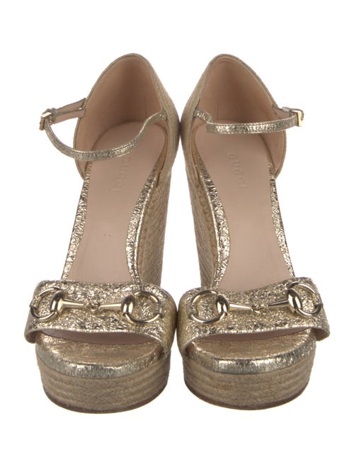 Gucci Horsebit Accent Leather Espadrilles