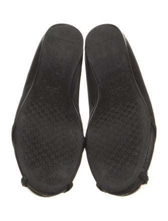 Gucci Interlocking G Logo Leather Ballet Flats