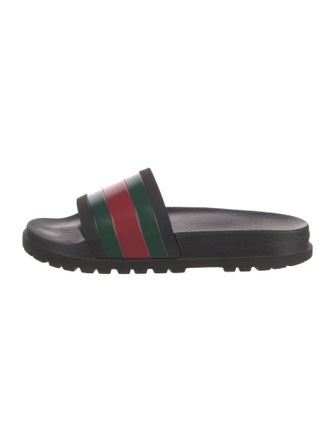 Gucci Web Accent Rubber Slides