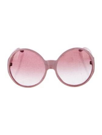 Gucci Interlocking G Logo Round Sunglasses