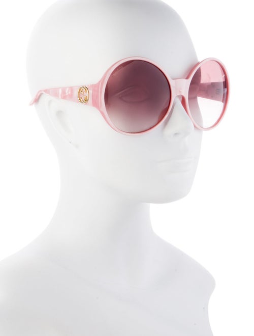 Gucci Interlocking G Logo Round Sunglasses