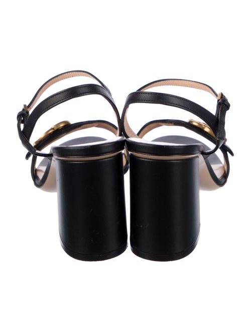 Gucci Double G Logo Leather Sandals