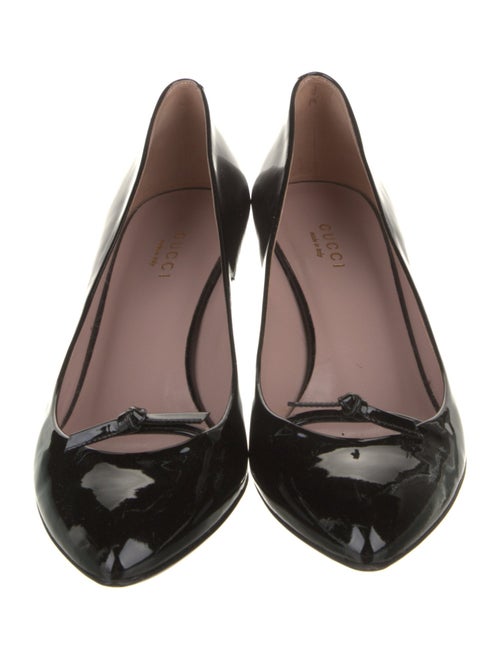 Gucci Horsebit Accent Patent Leather Pumps