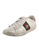 Gucci Web Accent Leather Sneakers