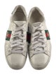 Gucci Web Accent Leather Sneakers