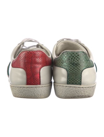 Gucci Web Accent Leather Sneakers
