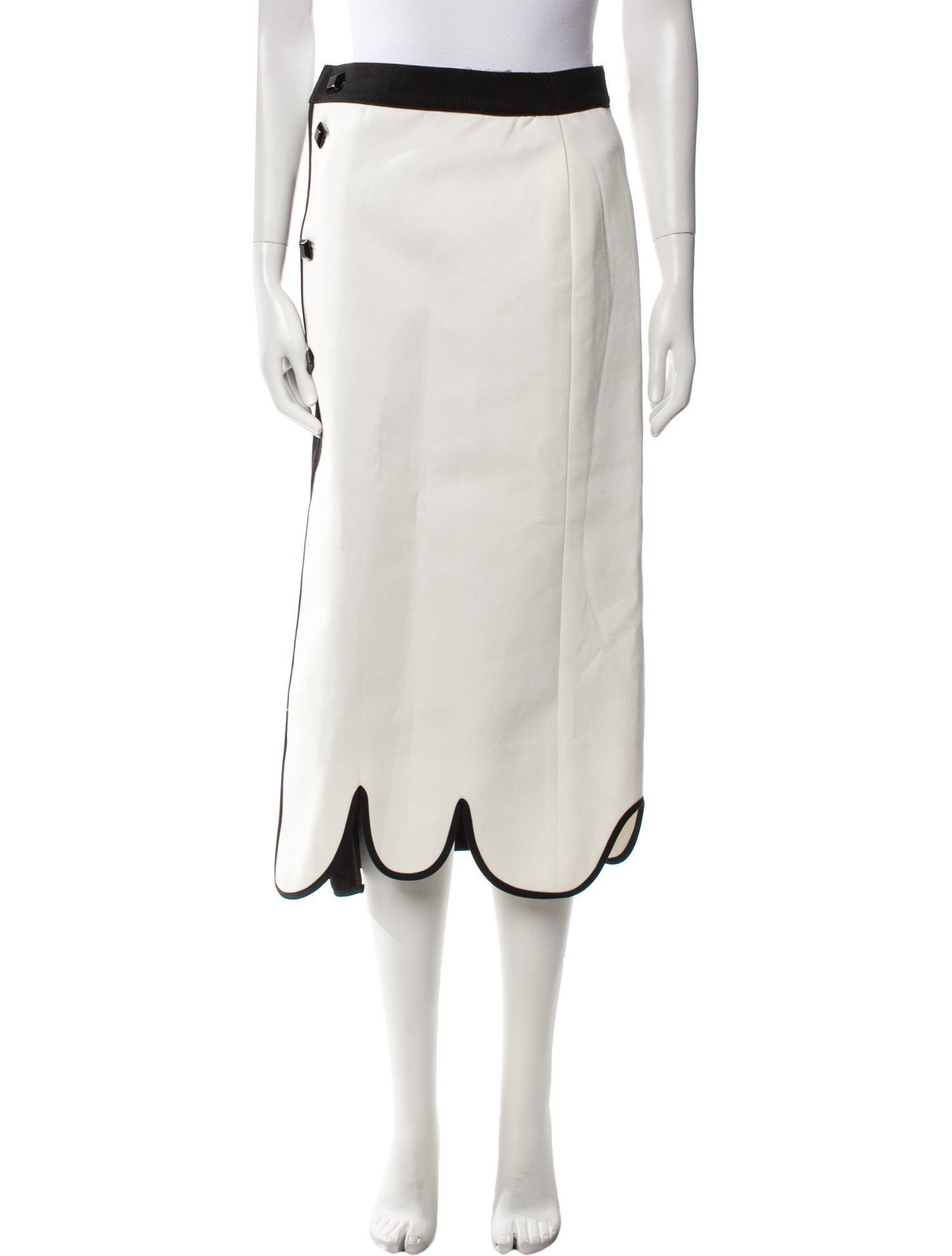 Gucci Scalloped Accent Midi Length Skirt