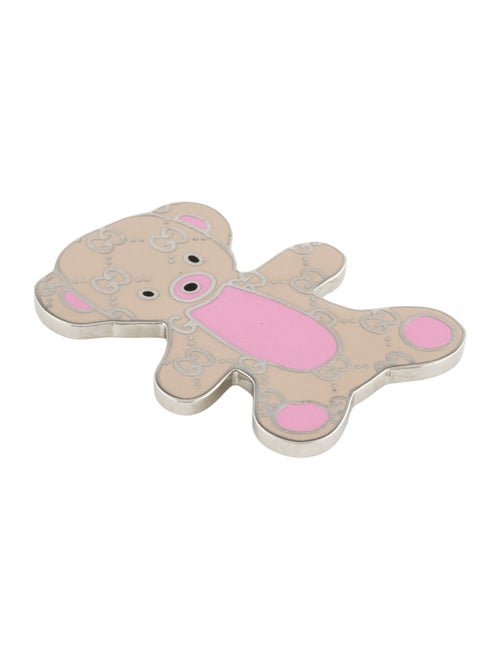 Gucci Enamel Teddy Bear Brooch Pin