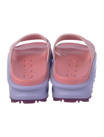 Gucci Interlocking G Logo Rubber Slides
