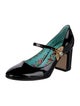 Gucci Faux Pearl Accents Patent Leather Pumps