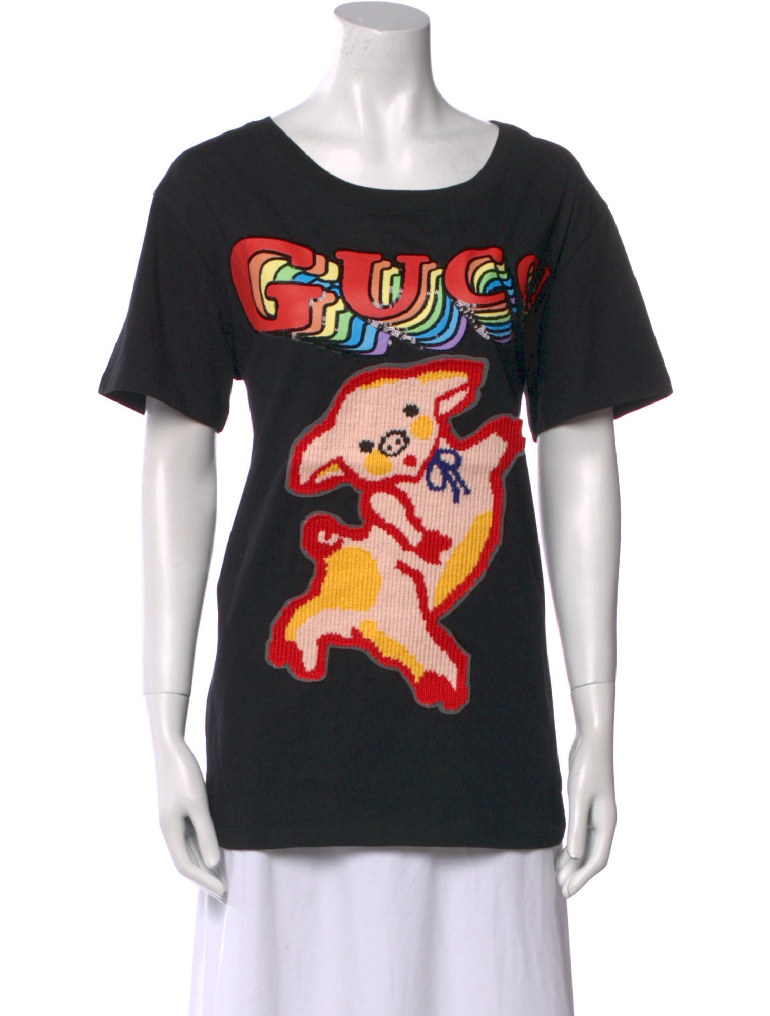 Gucci Graphic Print Crew Neck T-Shirt