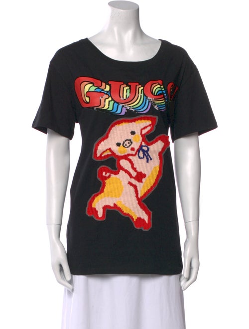 Gucci Graphic Print Crew Neck T-Shirt