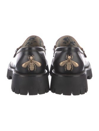 Gucci Horsebit Accent Leather Loafers