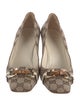 Gucci Hasler Horsebit Accent Canvas Pumps