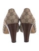 Gucci Hasler Horsebit Accent Canvas Pumps