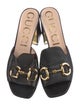 Gucci Horsebit Accent Leather Slides