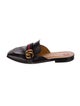 Gucci Double G Logo Leather Mules