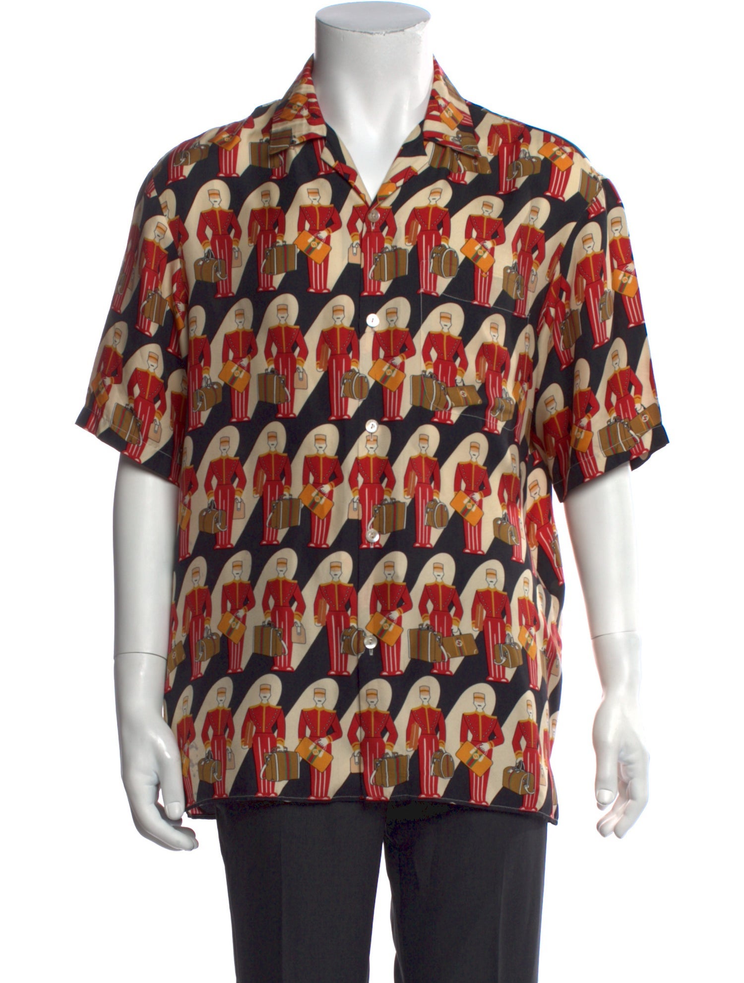 Gucci Web Accent Silk Shirt