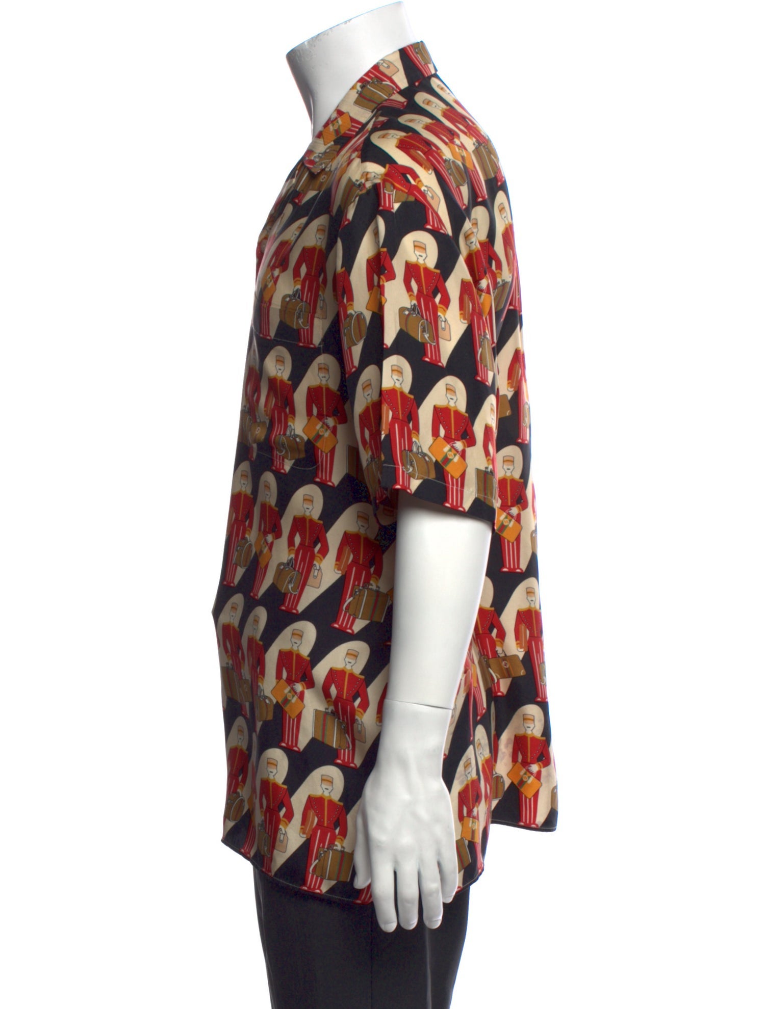 Gucci Web Accent Silk Shirt