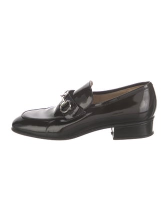 Gucci Horsebit Accent Patent Leather Loafers