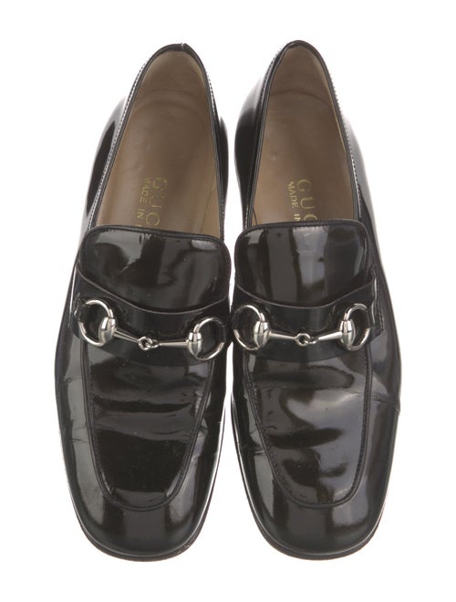 Gucci Horsebit Accent Patent Leather Loafers