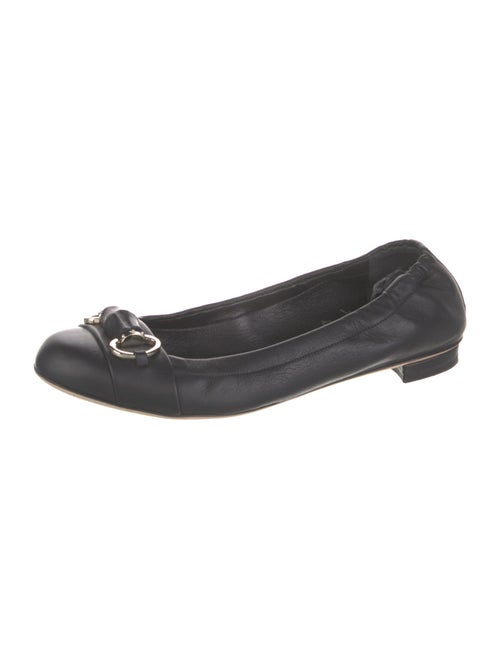 Gucci Horsebit Accent Leather Ballet Flats