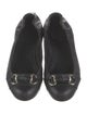Gucci Horsebit Accent Leather Ballet Flats