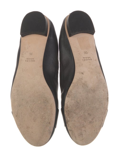 Gucci Horsebit Accent Leather Ballet Flats