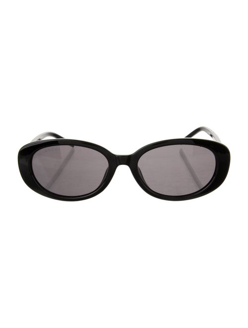 Gucci Double G Logo Round Sunglasses