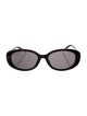Gucci Double G Logo Round Sunglasses