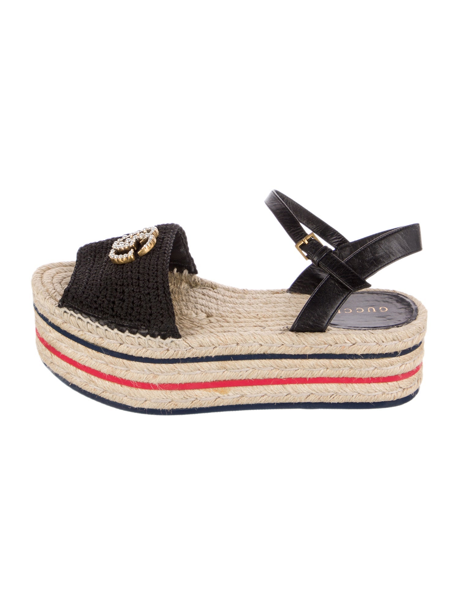 Gucci Faux Pearl Accents Espadrilles