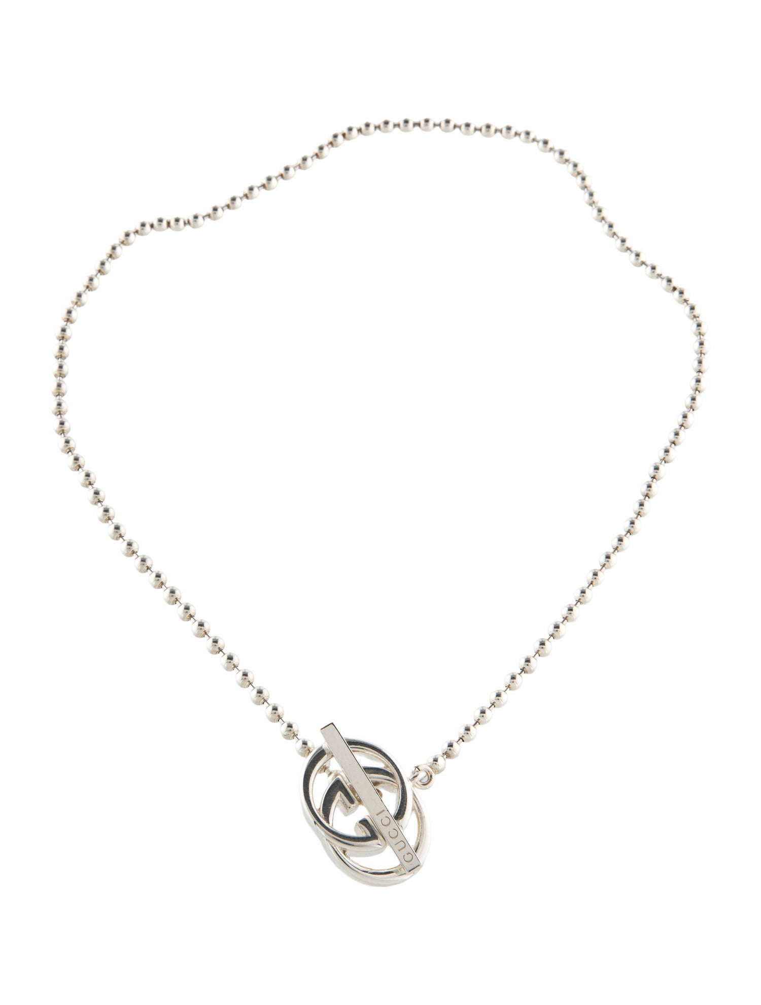 Gucci Interlocking G Britt Toggle Pendant Necklace