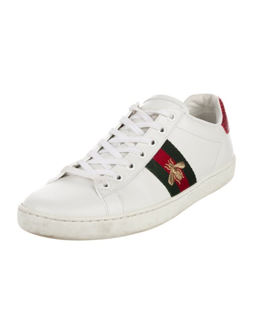 Gucci Web Accent Leather Sneakers