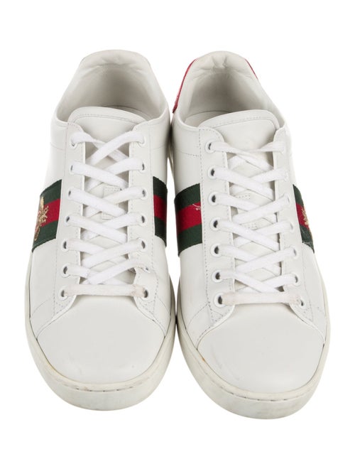 Gucci Web Accent Leather Sneakers
