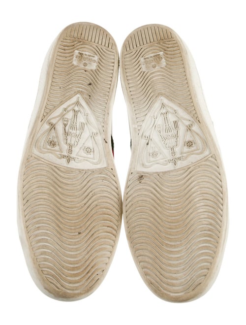 Gucci Web Accent Leather Sneakers