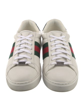 Gucci Web Accent Leather Sneakers