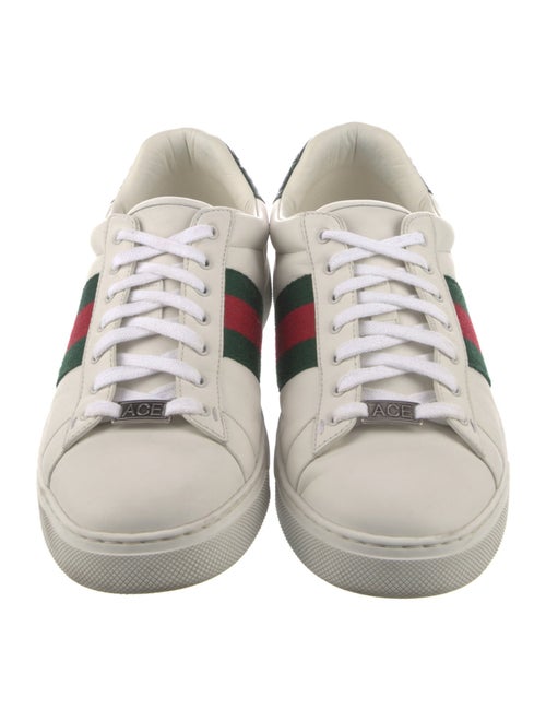 Gucci Web Accent Leather Sneakers