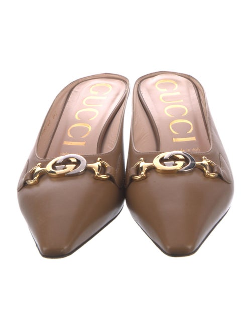 Gucci Interlocking G Logo Leather Mules