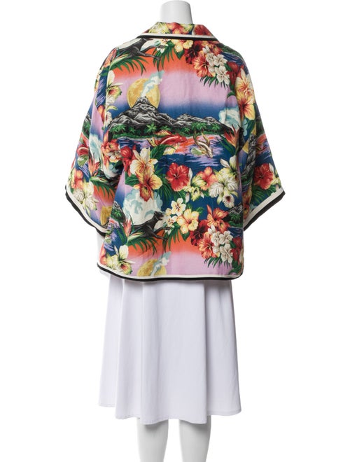 Gucci Linen Floral Print Evening Jacket