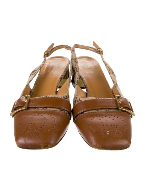 Gucci GG Canvas Canvas Slingback Pumps