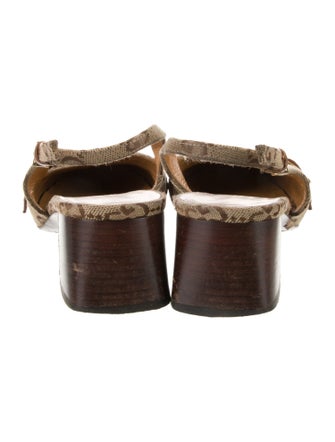 Gucci GG Canvas Canvas Slingback Pumps