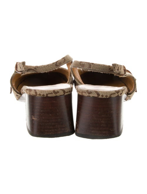 Gucci GG Canvas Canvas Slingback Pumps