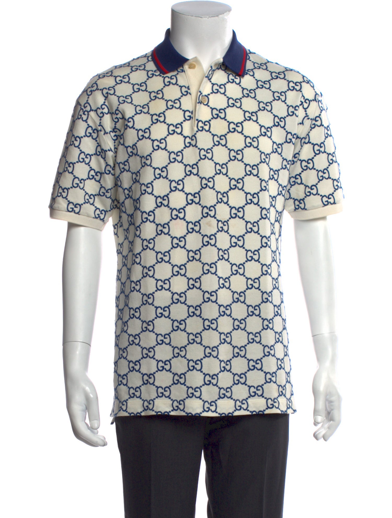 Gucci GG Logo Crew Neck Polo Shirt