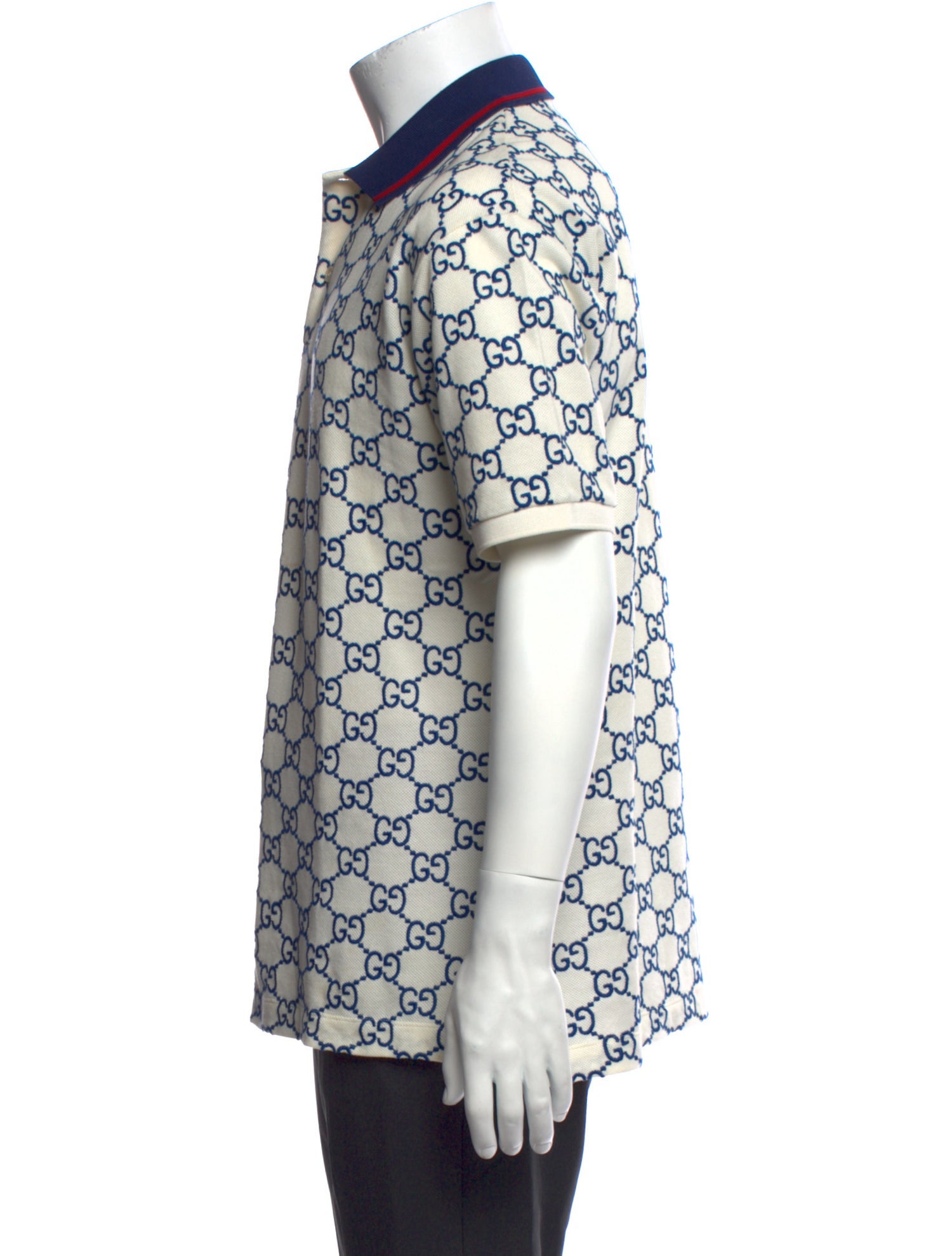 Gucci GG Logo Crew Neck Polo Shirt