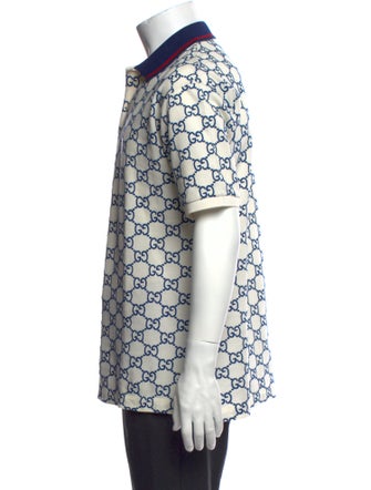 Gucci GG Logo Crew Neck Polo Shirt