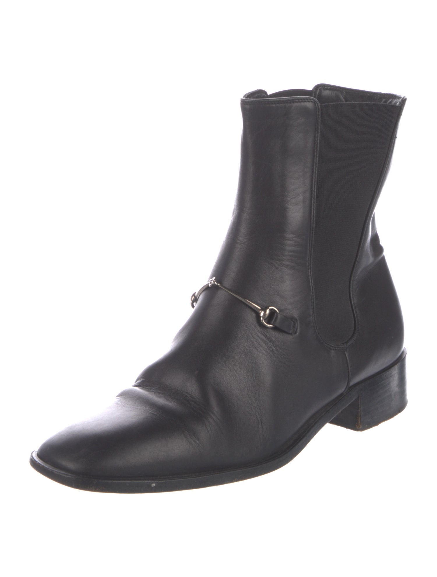 Gucci Horsebit Accent Leather Chelsea Boots