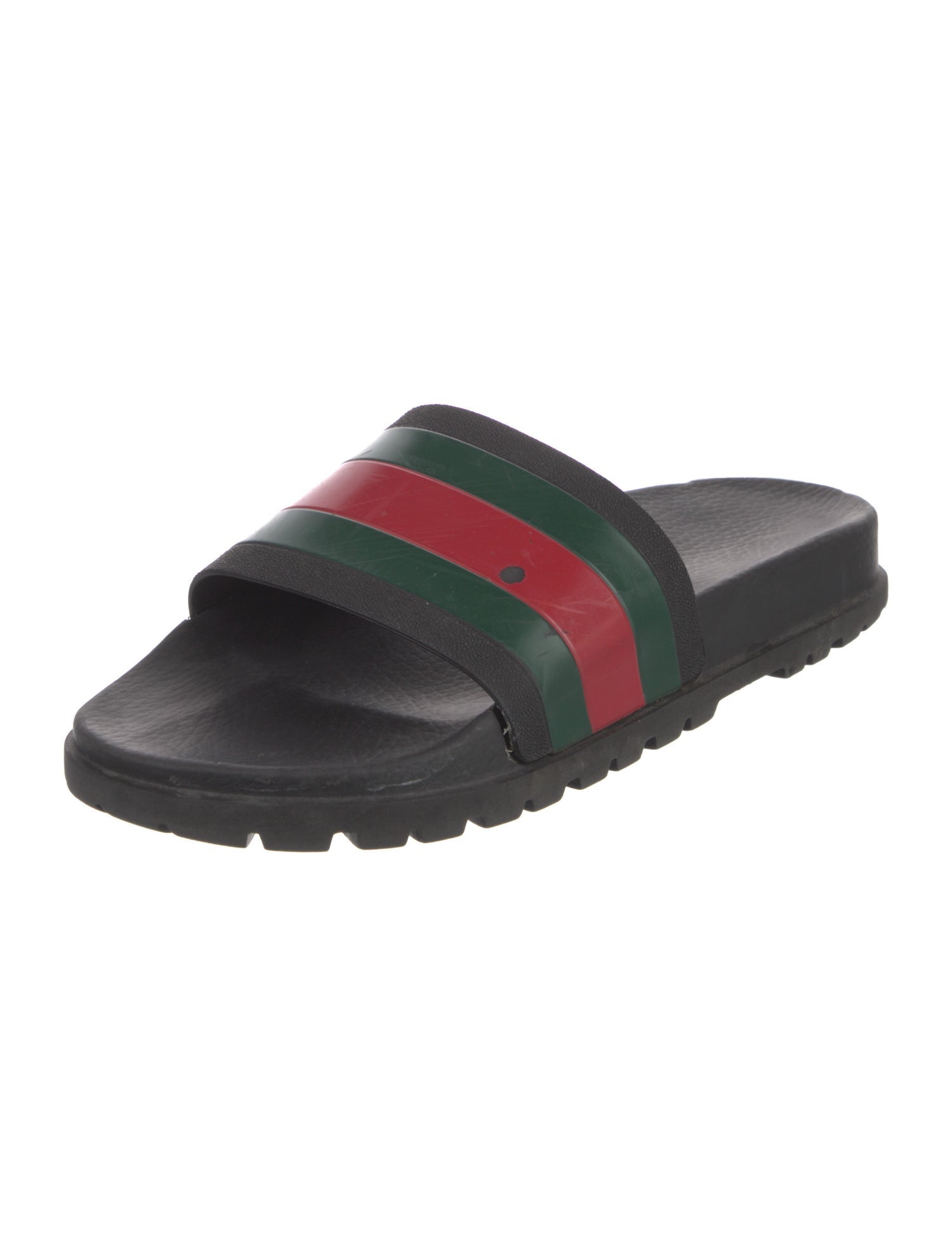 Gucci Web Accent Rubber Slides